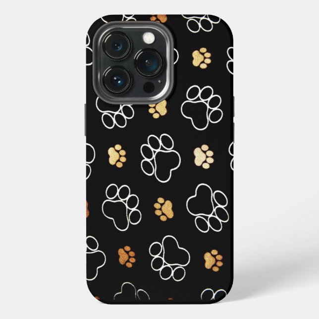Coque iPhone Empreintes de Patte de Chien (Dos)