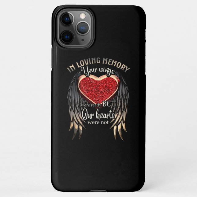 Coque iPhone En mémoire d'amour, vos ailes étaient prêtes (Dos)