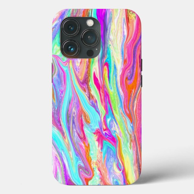 Coque iphone en néon couleur liquide (Verso)