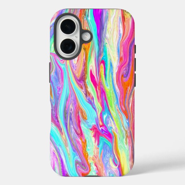 Coque iphone en néon couleur liquide (Verso)