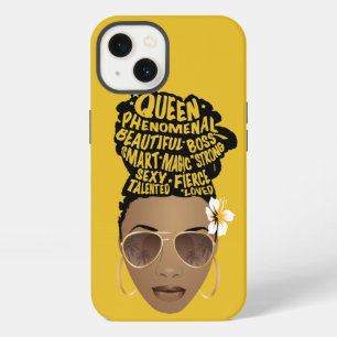 Etui iPhone 13 Encourager les femmes noires, Cheveux naturels en
