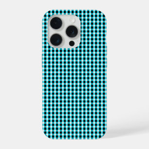 Coque iPhone 15 Pro Encre et géométrie Aqua :Coché Aqua et Noir,
