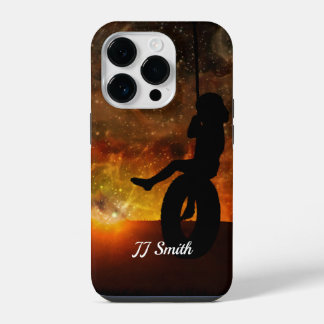 Coque Pour iPhone 14 Plus Enfant dans le pneu à coudre de téléphone cellulai