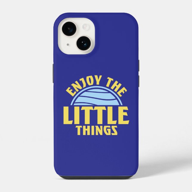 Coque iPhone Enjoy The Little Things Gratitude Positivity Quote (Verso)