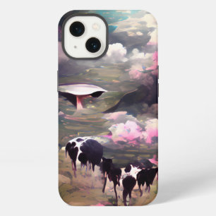 Etui iPhone 13 Enlèvement de vache par OVNI