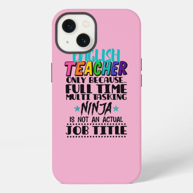 Coque iPhone Enseignant d'anglais uniquement parce que multitâc (Verso)