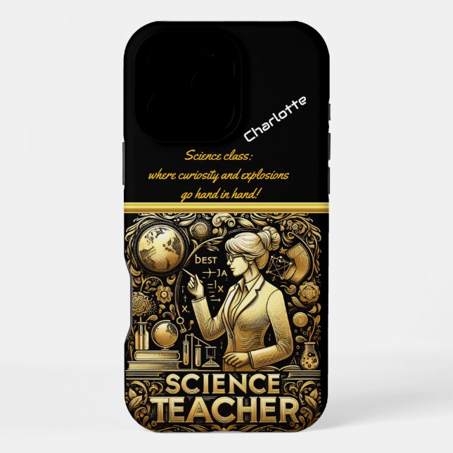 Coque iPhone Enseignant inspirant explorant la connaissance (Verso)