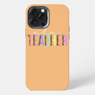 Etui iPhone 13 Pro Max Enseignante ELA Appréciation Léopard Drôle Pour Fe