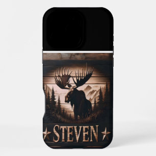 Coque iPhone 16 Pro Max Enseigne de personnalisation d'orignal avec montag