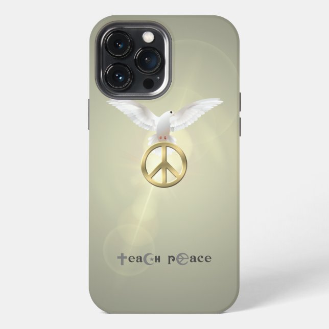 Coque iPhone Enseigner la paix | (Verso)