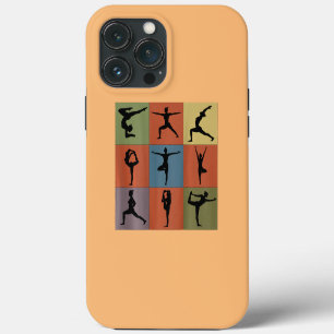 Etui iPhone 13 Pro Max Ensemble de poses Meilleur Yoga Backprint