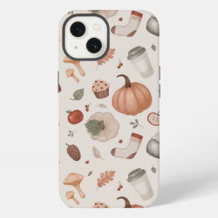 Etui iPhone 13 ensemble d'icônes d'automne 