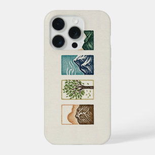 Coque iPhone 15 Pro Ensemble Nature Minimal – Art Montagne & Arbre