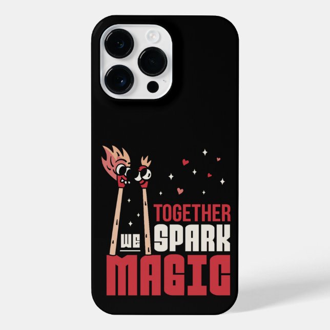 COQUE iPhone ENSEMBLE, NOUS SPARK MAGIC CORCHES COUPLE (Verso)