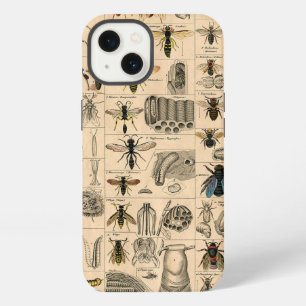 Etui iPhone 13 Entomologie Antique Abeilles Guêpes Histoire Natur