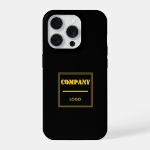 Coque iPhone 15 Pro Entreprise personnalisée noir moderne sur mesure a