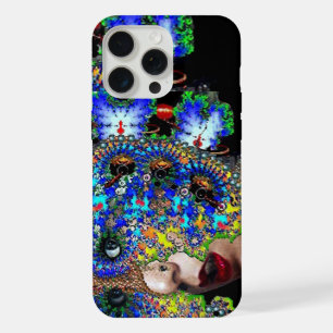 COQUE iPhone 15 PRO MAX ÉPHÉMÈRE/ FEMME AVEC MASQUE FRACTAL COLORÉ
