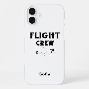 Coque iPhone 16 Plus Équipage de vol en avion volant moderne vacances