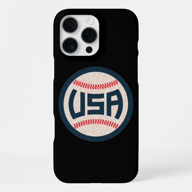 Coque iPhone Équipe de baseball USA (Verso)