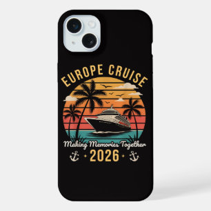 Coque iPhone 15 Plus Équipe de Croisière en Europe 2026 Vacances Famili