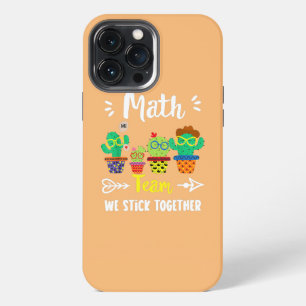 Etui iPhone 13 Pro Max Équipe de maths Drôle d'école Équipage de cactus P