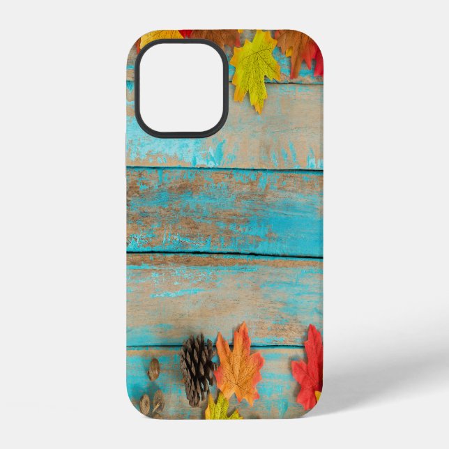 Coque iPhone Érable d'automne : cadre naturel Pinecone. (Verso)