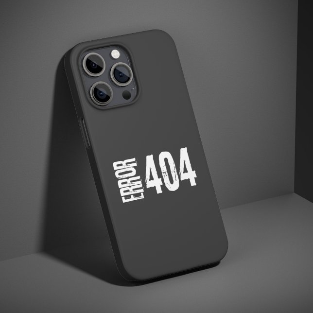 Coque iPhone Erreur drôle 404 Page non trouvée Conception d'hum (Créateur téléchargé)