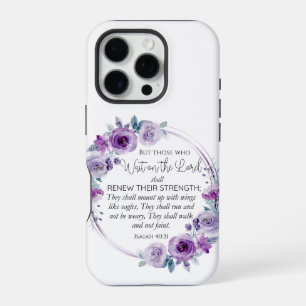 Coque iPhone 16 Pro Esaïe 40:31 Ceux qui attendent sur le Seigneur Flo