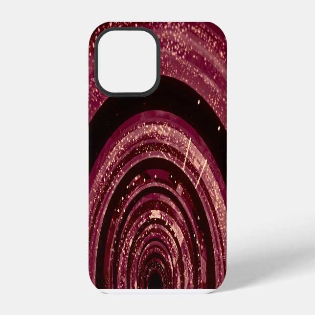 Coque iPhone Espace 3D, arrière - plan de science-fiction. (Verso)