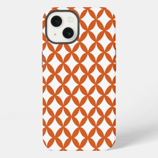 Coque iPhone Espace positif et négatif orange brûlé (Verso)