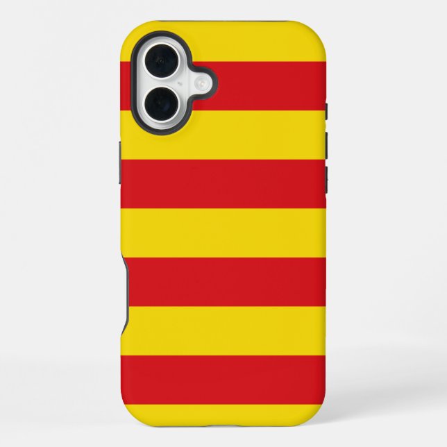 Coque iPhone Espagne : Drapeau de La Senyera Catalogne (Verso)