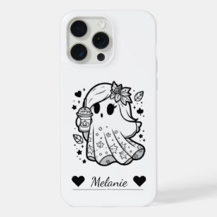 Coque iPhone 15 Pro Max Esprit d'Automne : Fantôme Féminin au Parfum de Ci