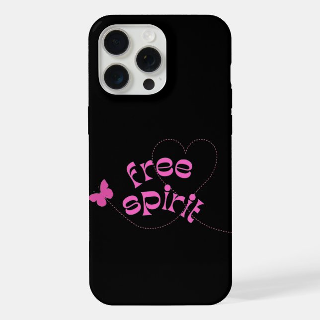Coque iPhone Esprit Libre et Papillons (Verso)