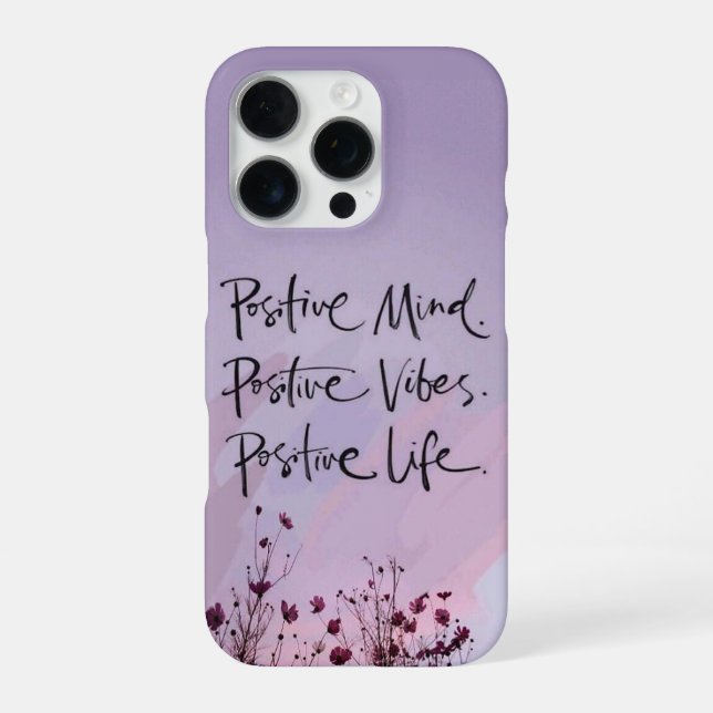 Coque iPhone Esprit Positif, Vibes Positives, Vie Positive (Verso)