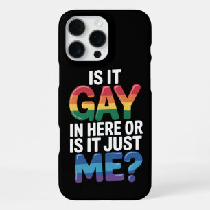 Coque iPhone 16 Pro Max Est-ce gay ici ou est-ce juste moi drôle LGBTQ
