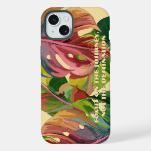 Coque iPhone 15 Plus Esthétique botanique tropicale initiale personnali