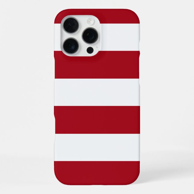 Coque iPhone Esthétique de pêcheur rayé rouge  (Verso)