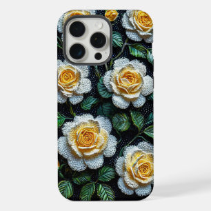 Coque iPhone 15 Pro Max Esthétique minimaliste de la fleur de rose blanche