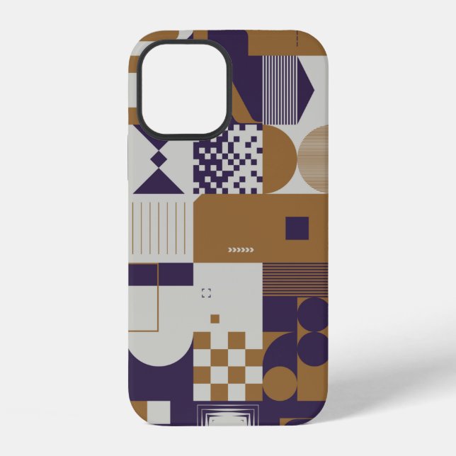Coque iPhone Esthétique néomoderne d'affiche de conception brut (Verso)