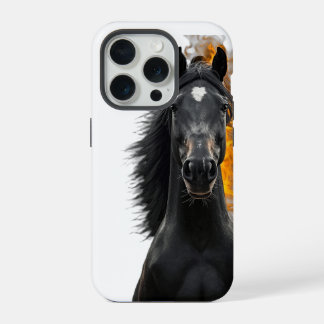 Coque iPhone 15 Pro Étalon noir inferno