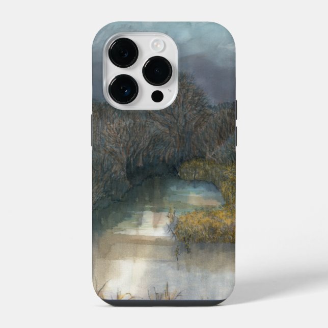 Coque iPhone étang d'automne (Verso)