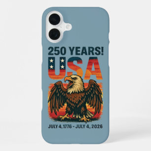 Coque iPhone 16 Plus États-Unis 250 ans – Aigle américain patriotique 4