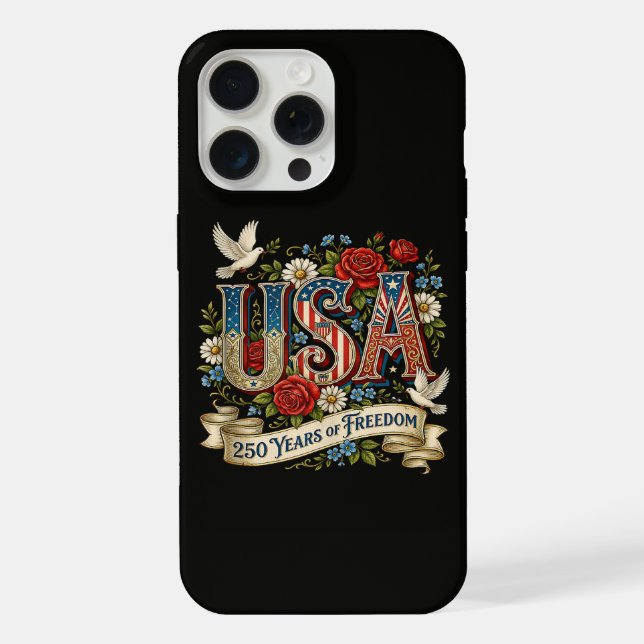 Coque iPhone États-Unis Amérique 1776-2026 250 Ans de Liberté (Verso)