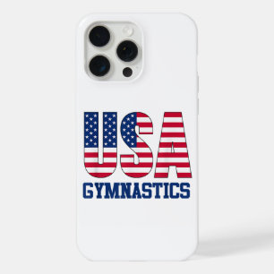 Coque iPhone 15 Pro Max États-Unis avec Gymnastique de Drapeau Américain S