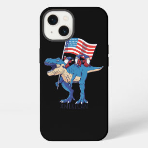 Etui iPhone 13 États-Unis d'Amérique Drapeau américain Dinosaure