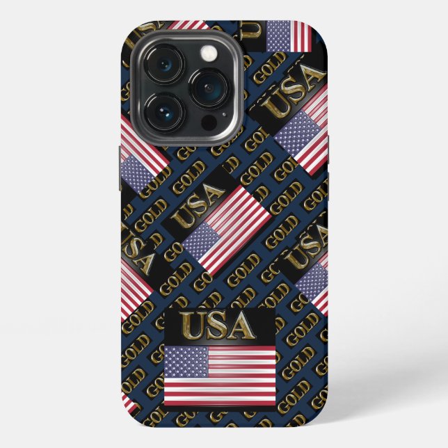 COQUE iPhone ÉTATS-UNIS  OR     (Dos)
