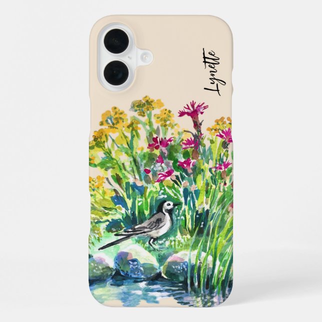 Coque iPhone Été, hochequeue, fleurs sauvages (Verso)