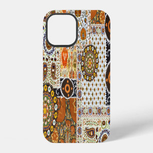 Coque iPhone 12 Ethnic Digital Abstrait : Motif sans faille