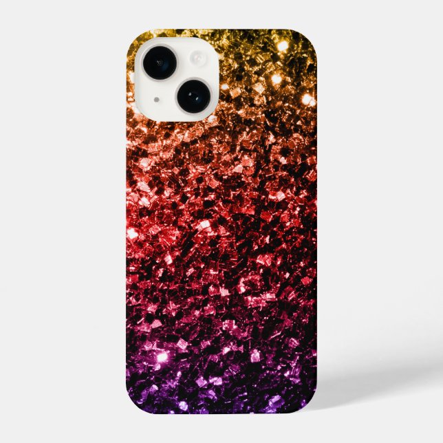 Coque iPhone Étincelle jaune arc-en-ciel rouge pourpre (Verso)