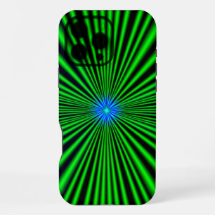 Coque iPhone 16 Pro Max Étoile bleue sur fond vert clair